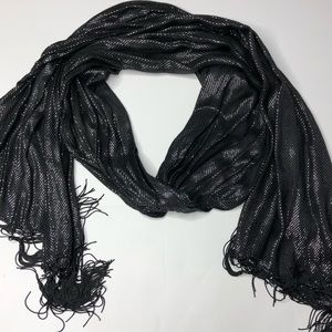 Black and silver scarf